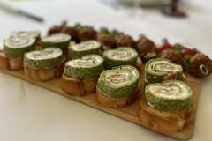 Vieno kąsnio užkandis su lašiša